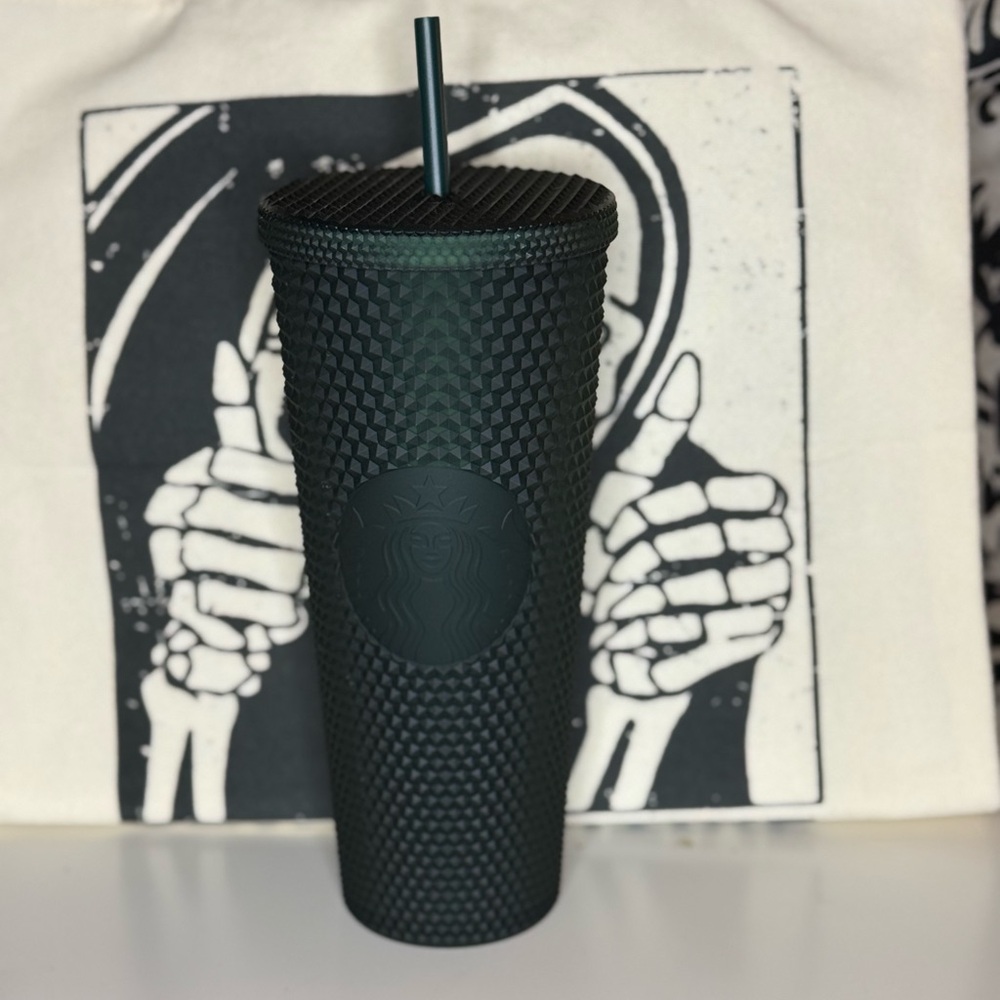 Starbucks Textured Black Tumbler with Straw